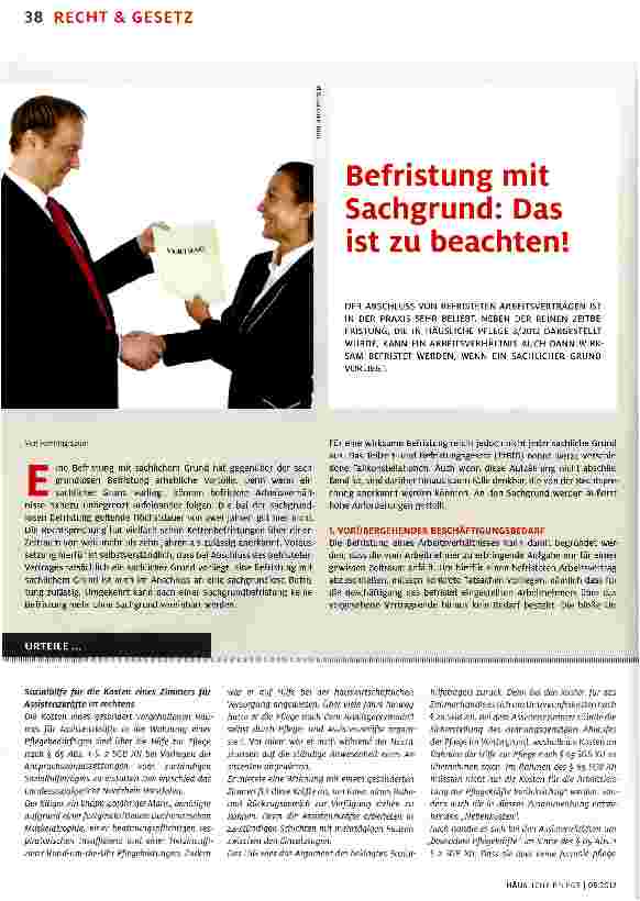 Vorschauseite 1: Befristung mit Sachgrund: Das ist zu beachten!