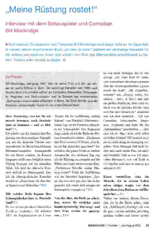 Vorschauseite 2: „Meine Rüstung rostet!