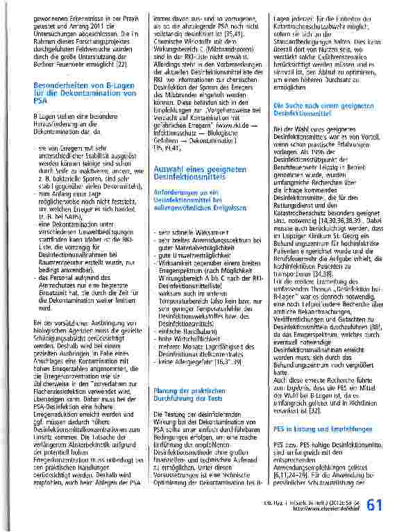 Vorschauseite 3: Entstehung und Ergebnisse eines Forschungsvorhabens für die Desinfektion von Persönlicher Schutzausrüstung der Gefahrenabwehreinheiten