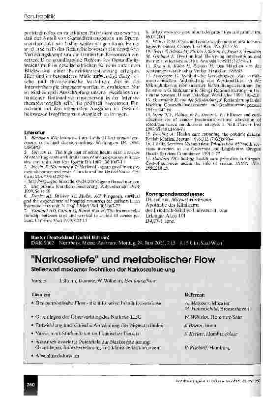 Vorschauseite 4: Rationalisierung versus Rationierung in der Intensivtherapie