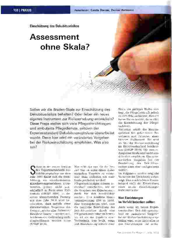 Vorschauseite 1: Assessment ohne Skala?