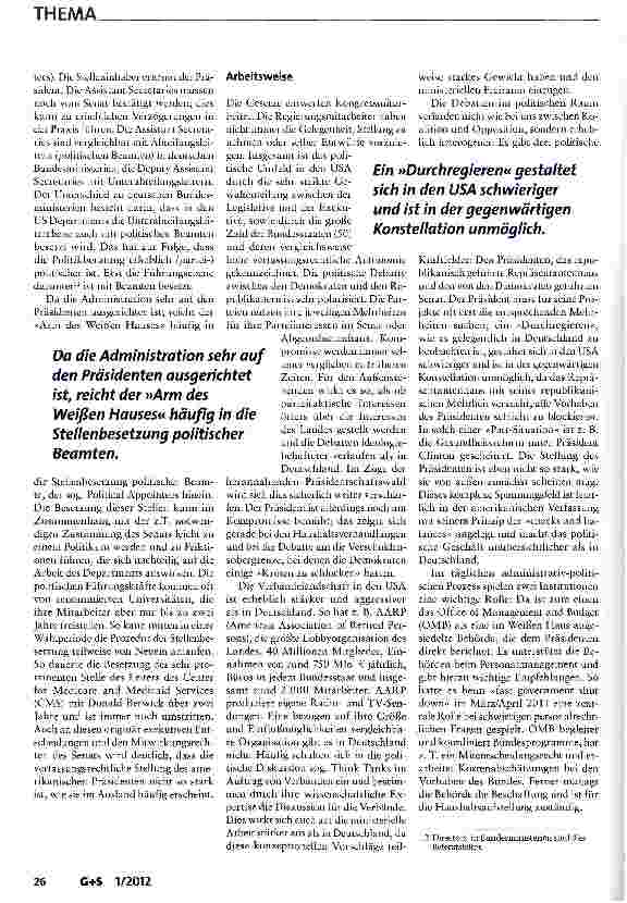 Vorschauseite 4: Einsichten in die ministerielle Arbeit in Washington