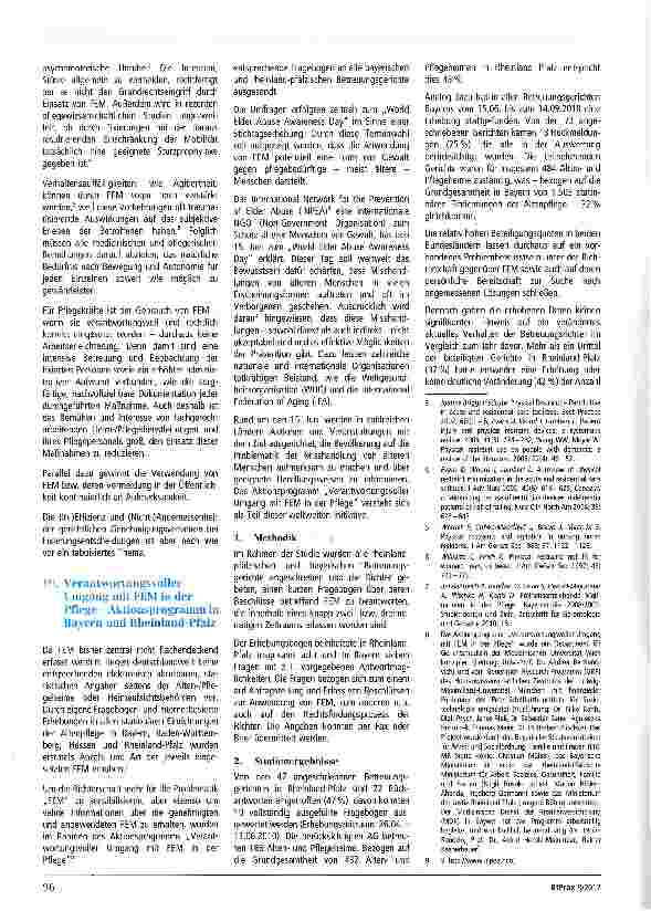 Vorschauseite 2: Gerichtliche Genehmigungspraxis und pflegewissenschaftlicher Ansatz bei freiheitsentziehenden Maßnahmen - ein Widerspruch? !