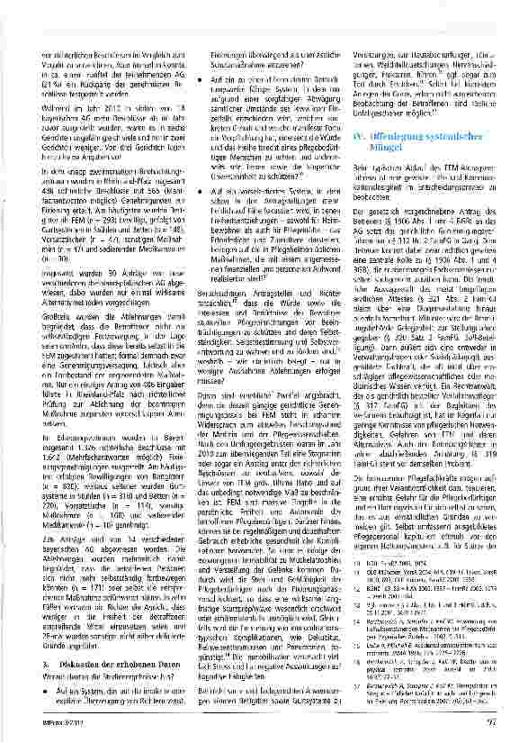 Vorschauseite 3: Gerichtliche Genehmigungspraxis und pflegewissenschaftlicher Ansatz bei freiheitsentziehenden Maßnahmen - ein Widerspruch? !