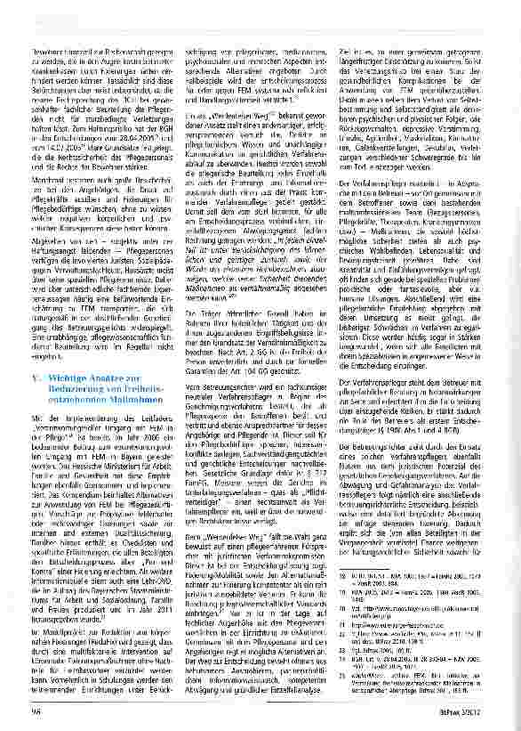 Vorschauseite 4: Gerichtliche Genehmigungspraxis und pflegewissenschaftlicher Ansatz bei freiheitsentziehenden Maßnahmen - ein Widerspruch? !