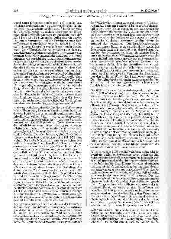 Vorschauseite 2: Voraussetzungen einer Kontrollbetreuung nach § 1896 Abs. 3 BGB