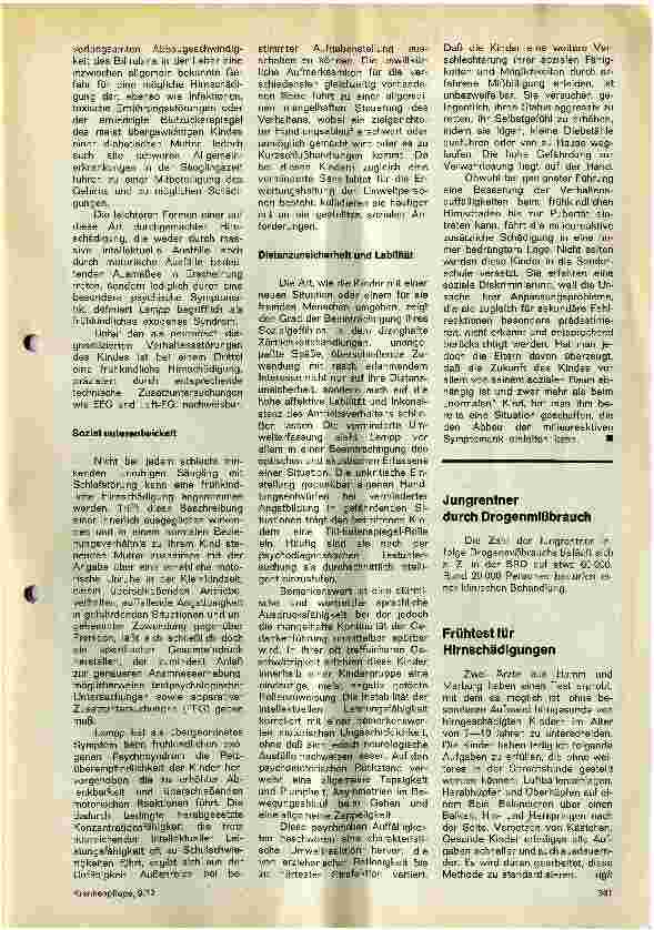Vorschauseite 2: Verhaltensstörung bei frühkindlichem Hirnschaden
