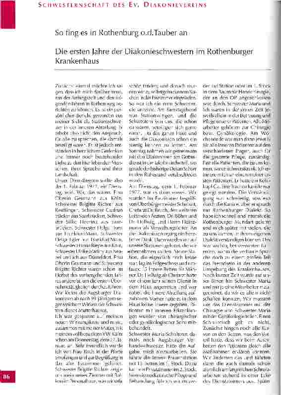 Vorschauseite 1: So fing es in Rothenburg o. d. Tauber an