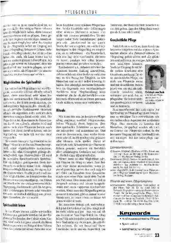 Vorschauseite 2: Momente der Besinnung sind wesentlich