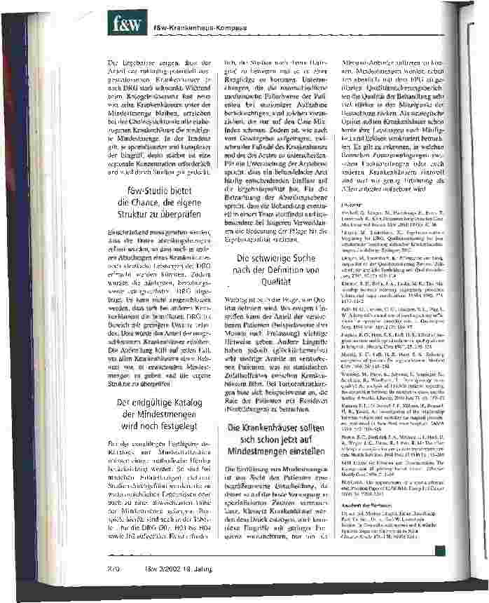 Vorschauseite 3: So manche Klinik wird ihr Leistungsspektrum straffen müssen