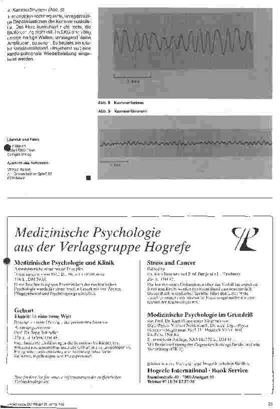 Vorschauseite 4: Besonderheiten der pflegerischen Maßnahmen bei Herzrhytmusstörungen 3. Folge