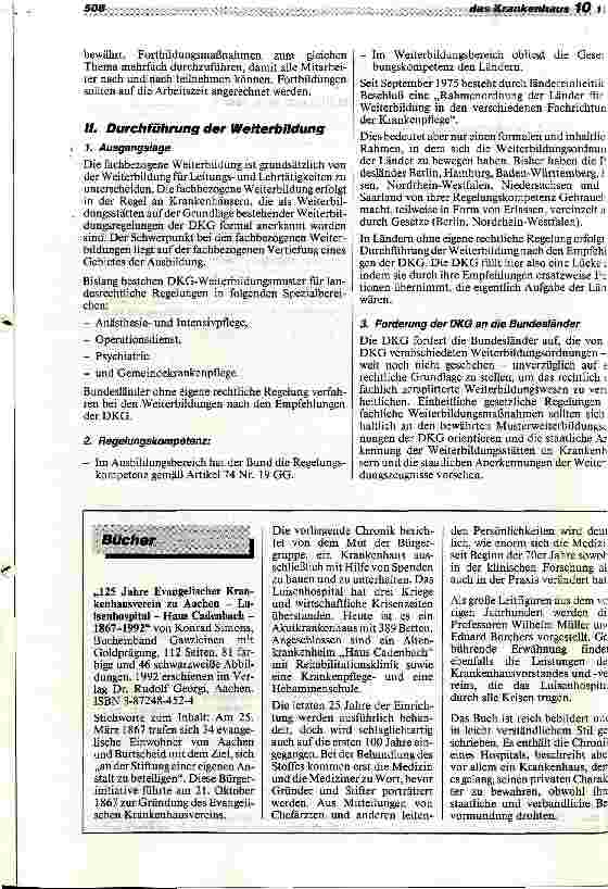Vorschauseite 2: DKG-Positionspapier zur Förderung und zur Durchführung der Weiterbildung in Krankenpflegeberufen
