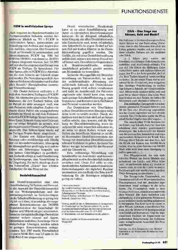 Vorschauseite 4: Schadstoffe im Anästhesieund Intensivpflegebereich