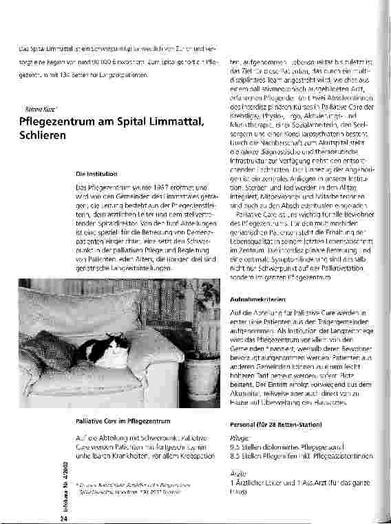 Vorschauseite 1: Pflegezentrum am Spital Limmattal, Schlieren