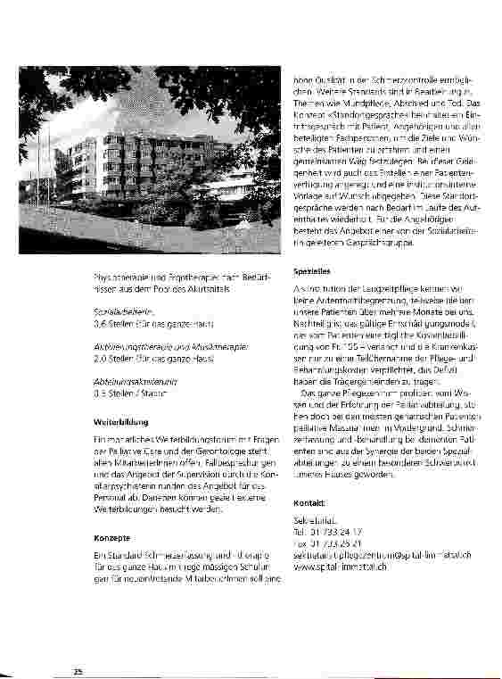 Vorschauseite 2: Pflegezentrum am Spital Limmattal, Schlieren