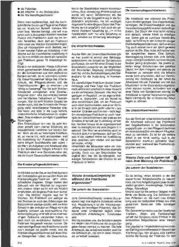 Vorschauseite 2: Praktikum in der Sozialstation