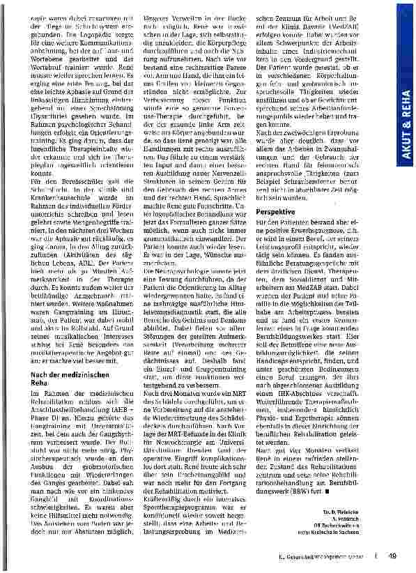 Vorschauseite 3: Verzahnung von Akutund Rehabilitationsmedizin