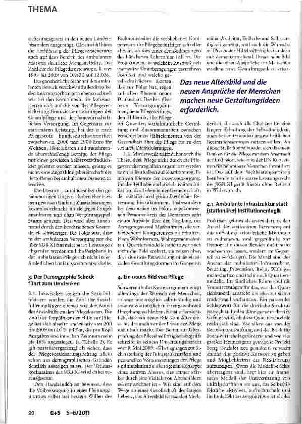 Vorschauseite 3: Brauchen wir eine kommunale Pflegepolitik neben der Pflegeversicherung?