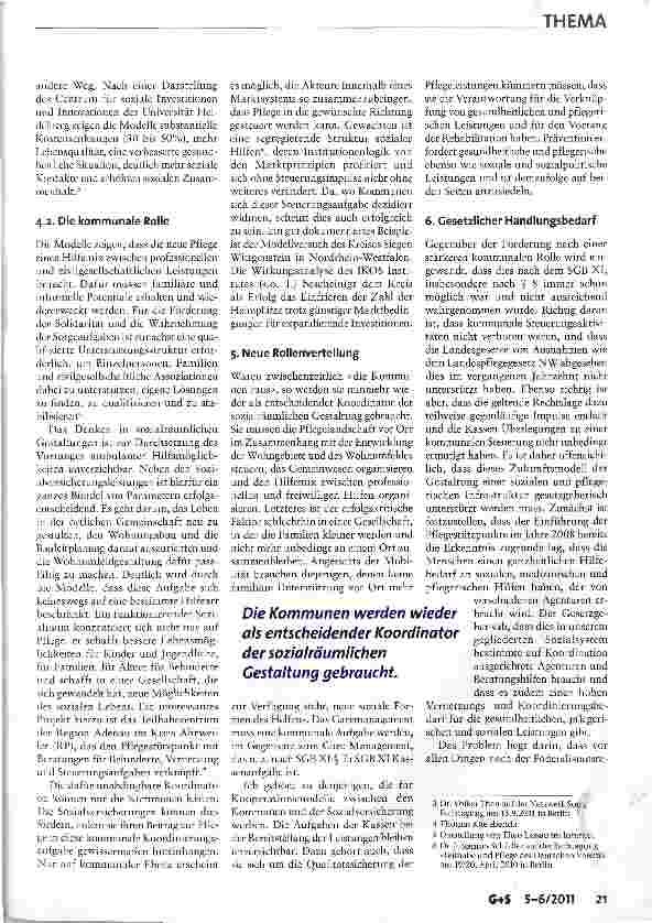 Vorschauseite 4: Brauchen wir eine kommunale Pflegepolitik neben der Pflegeversicherung?