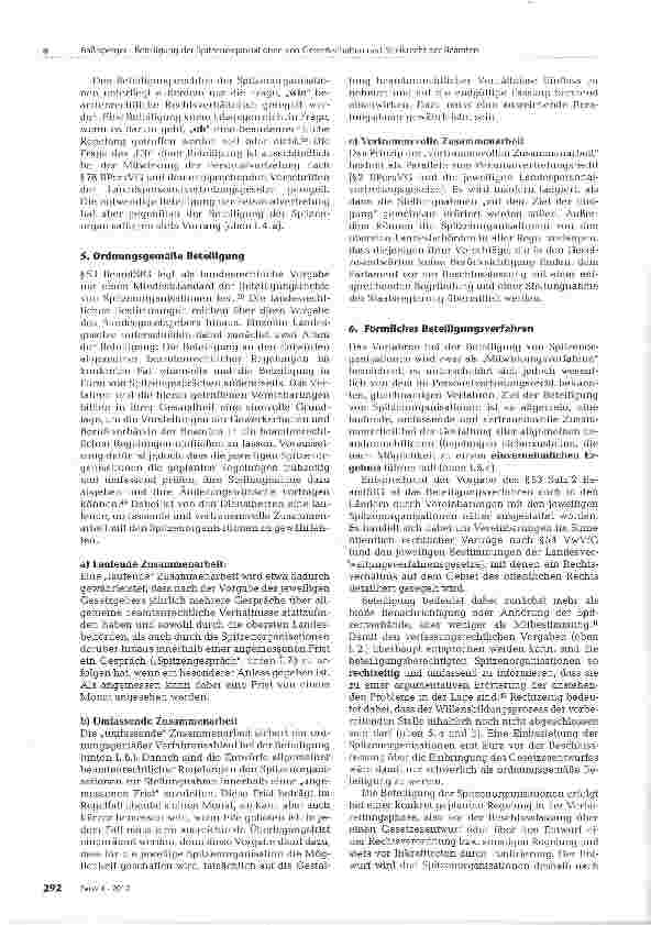 Vorschauseite 6: Beteiligung der Spitzenorganisationen von Gewerkschaften nach §53 BeamtStG/ §118 BBG und Streikrecht der Beamten