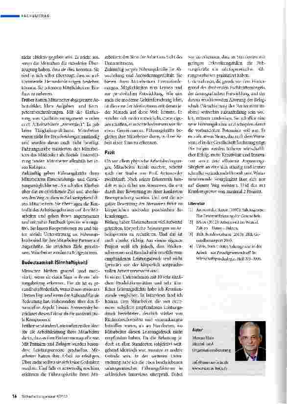 Vorschauseite 3: Führung und Gesundheit