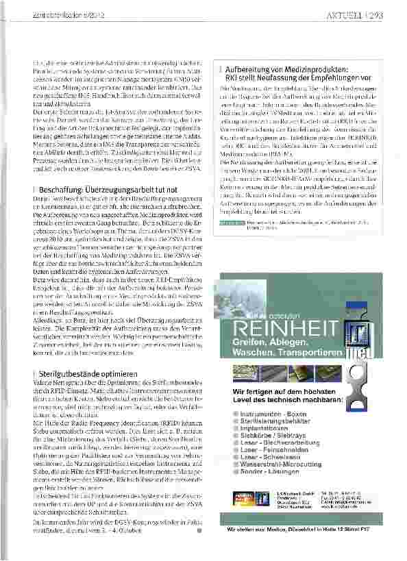 Vorschauseite 6: Professionelle Aufbereitung von Medizin Produkten