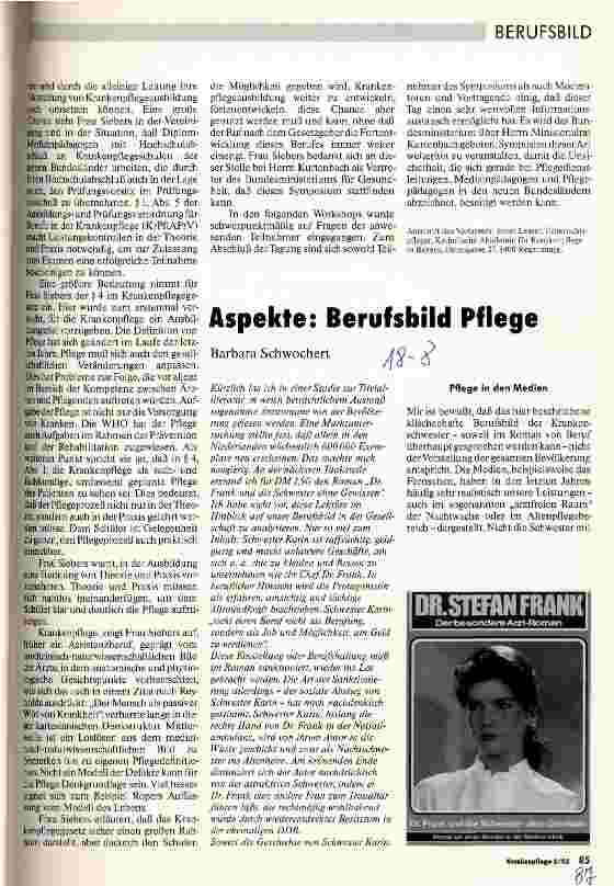 Vorschauseite 1: Aspekte: Berufsbild Pflege