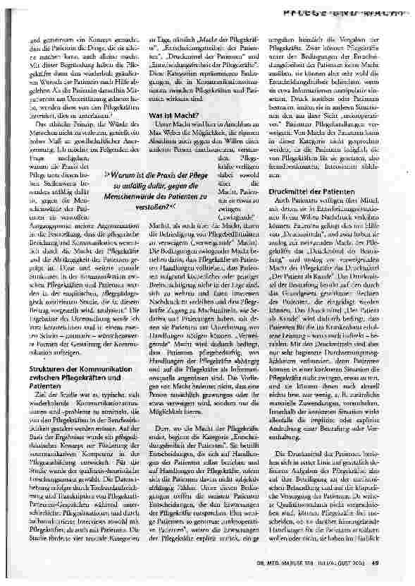 Vorschauseite 2: Und dann hab ich mit den Füßen getrampelt ... Macht in der Kommunikation mit Patienten