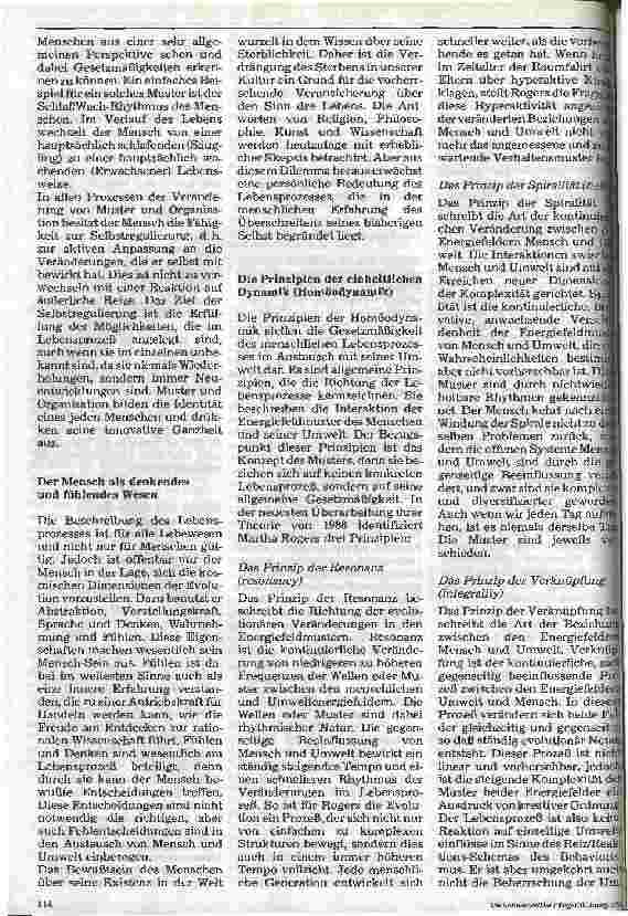 Vorschauseite 4: Pflegemodelle in der Praxis 11. Folge: Martha Rogers Pflege als Wissenschaft vom einheitl. Mensch