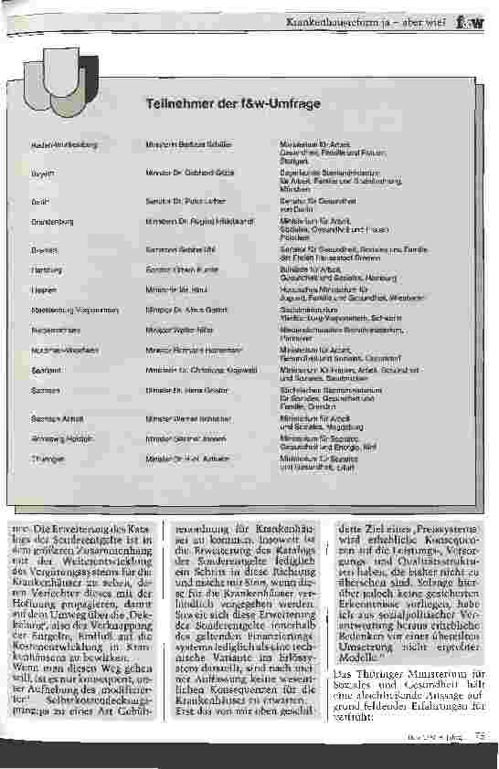 Vorschauseite 2: Krankenhausreform ja aber wie? Stellungnahme der Bundesländer