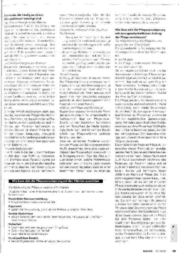 Vorschauseite 2: Eine folgenschwere Entscheidung Verweigerung von Pflege