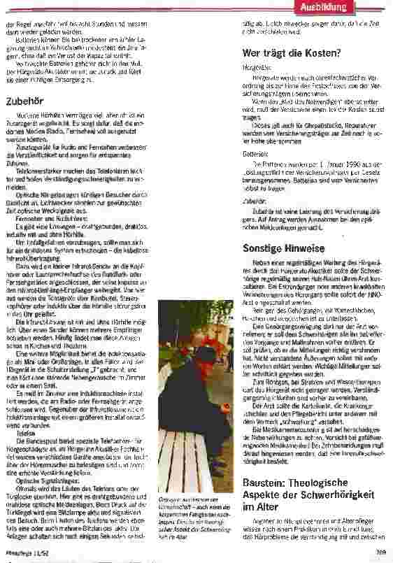 Vorschauseite 5: Hilfsmittel für Schwerhörige Bausteine für den Unterricht in der Altenpflegeschule /Teil II