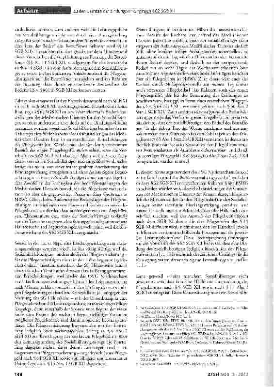 Vorschauseite 2: Zu den Grenzen der Bindungswirkung nach §62 SGB XII im Lichte der Offizialmaxime und des Bedarfsdeckungsprinzips mit einem aktuellen Novellierungsvorschlag