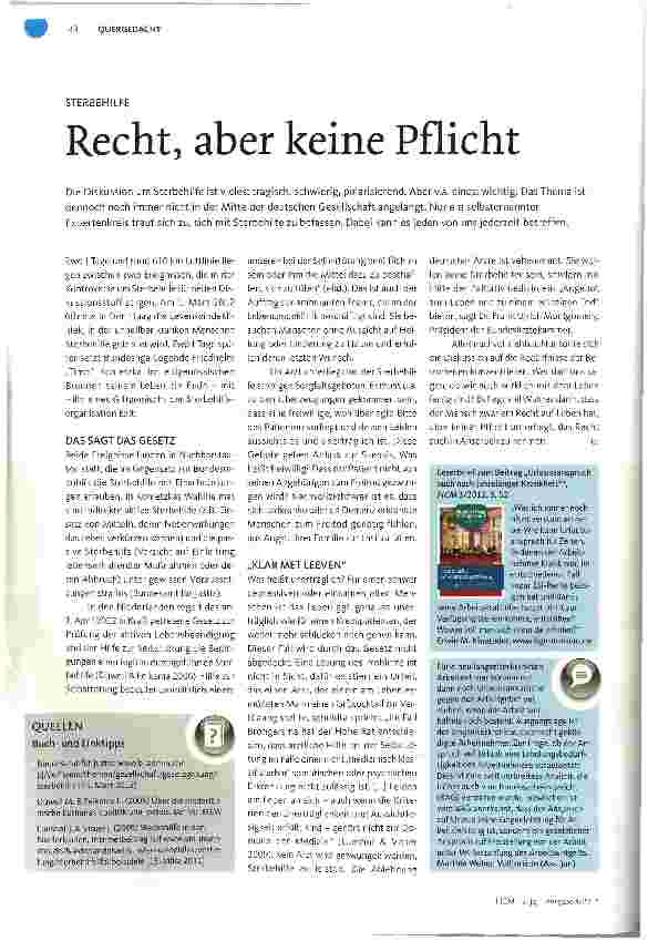 Vorschauseite 1: Recht, aber keine Pflicht