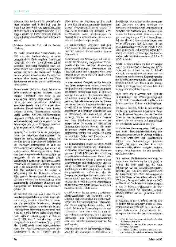 Vorschauseite 2: 20 Jahre Betreuungsstatistik Anmerkungen und Wünsche