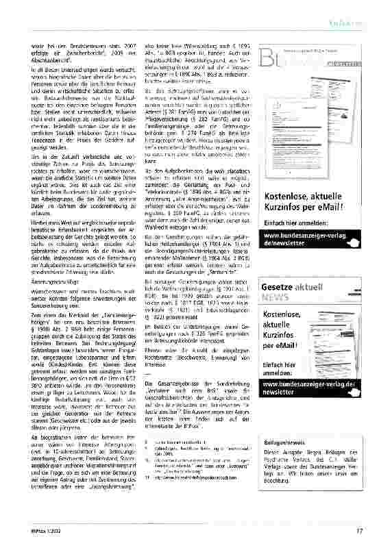 Vorschauseite 3: 20 Jahre Betreuungsstatistik Anmerkungen und Wünsche