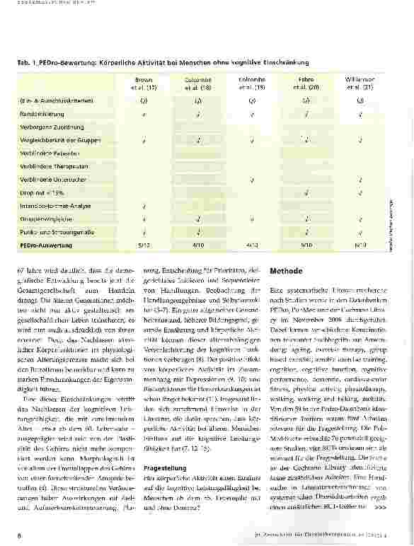 Vorschauseite 3: Körperliche Aktivität bei Demenz