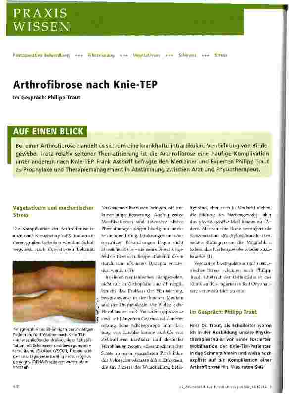 Vorschauseite 1: Arthrofibrose nach Knie-TEP