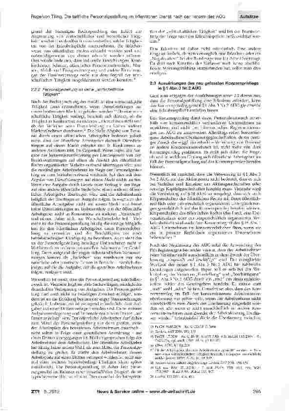 Vorschauseite 3: Die tarifliche Personalgestellung im öffentlichen Dienst nach der Reform des AÜG