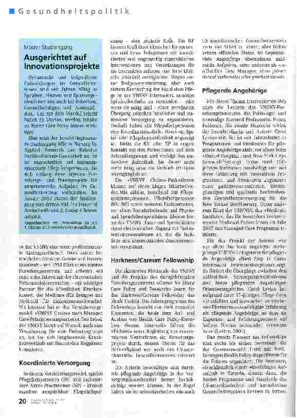Vorschauseite 3: Spitex in New York - gross, modern, innovativ
