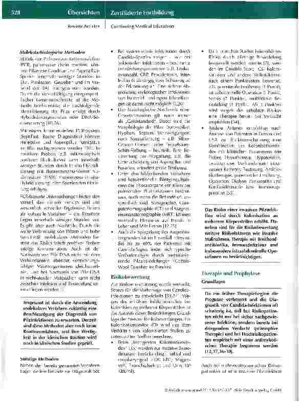 Vorschauseite 6: Invasive Pilzinfektionen bei kritisch kranken Patienten