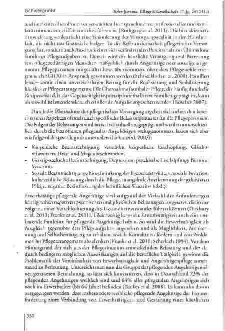Vorschauseite 3: Pflege als doppelte Aufgabe: Eine Sekundärdatenanalyse zu Pflegenden mit zusätzlichen privaten Pflegeaufgaben