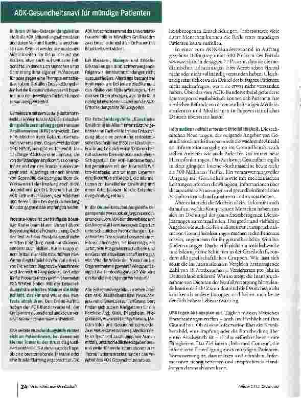 Vorschauseite 2: Gesundheit lässt sich lernen