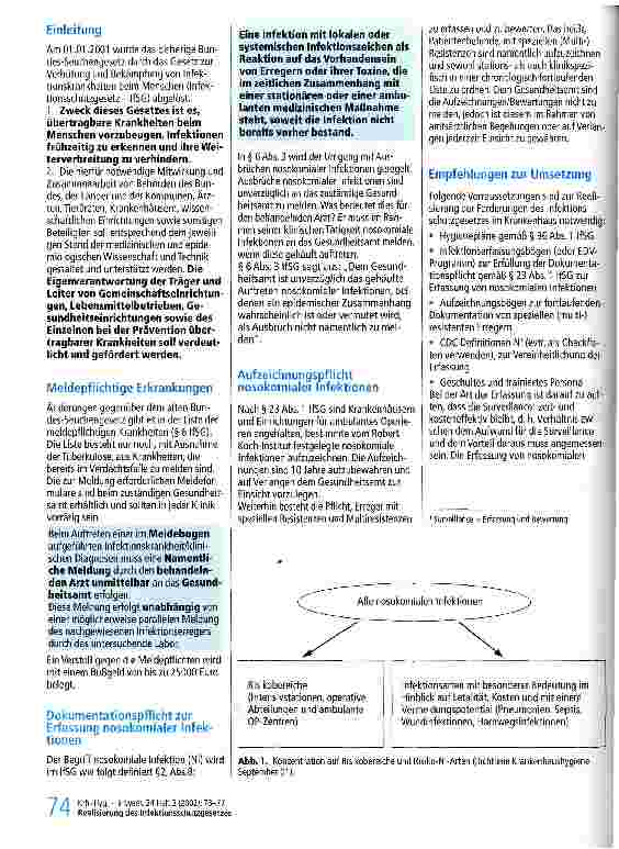 Vorschauseite 2: Realisierung der Forderungen des Infektionsschutzgesetzes im Krankenhaus