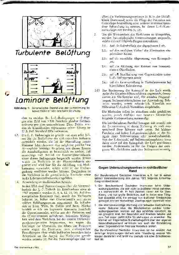 Vorschauseite 3: Luftkeime und Infektionsverhütung in Operationsund Behandlungsräumen mit hohen Reinheitsansprüchen