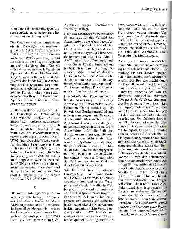Vorschauseite 3: Werbung mit Rundum-Versorgung Oberlandesgericht Köln, Urteil vom 7. September 2001