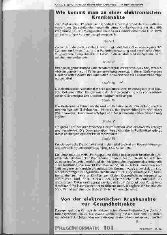 Vorschauseite 2: Wege zur elektronischen Krankenakte Ein Erfahrungsbericht