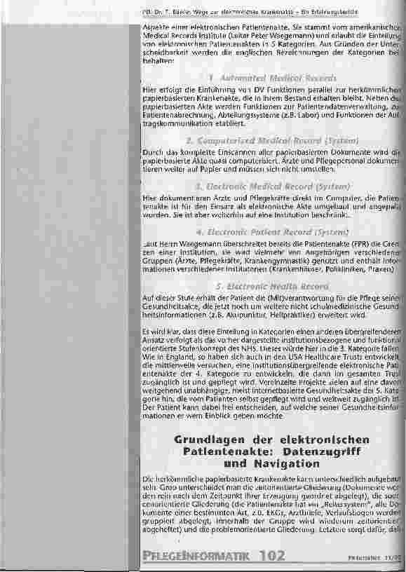 Vorschauseite 3: Wege zur elektronischen Krankenakte Ein Erfahrungsbericht