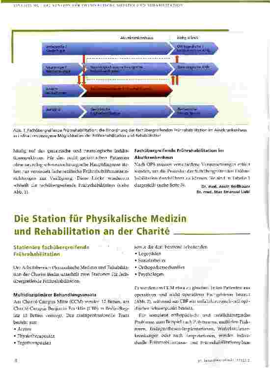 Vorschauseite 1: FACHUBERGREIFENDEFRUHREHABILITATION AN DER CHARITE
