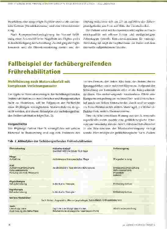 Vorschauseite 5: FACHUBERGREIFENDEFRUHREHABILITATION AN DER CHARITE